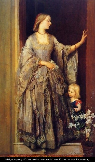 Lady Margaret Beaumont and her Daughter - George Frederick Watts