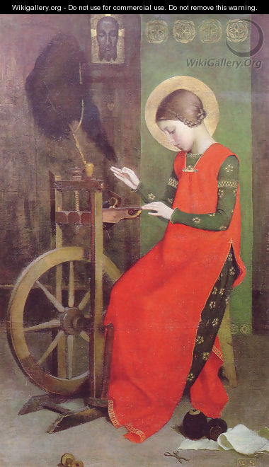 St Elizabeth of Hungary Spinning for the Poor - Marianne Preindelsberger Stokes