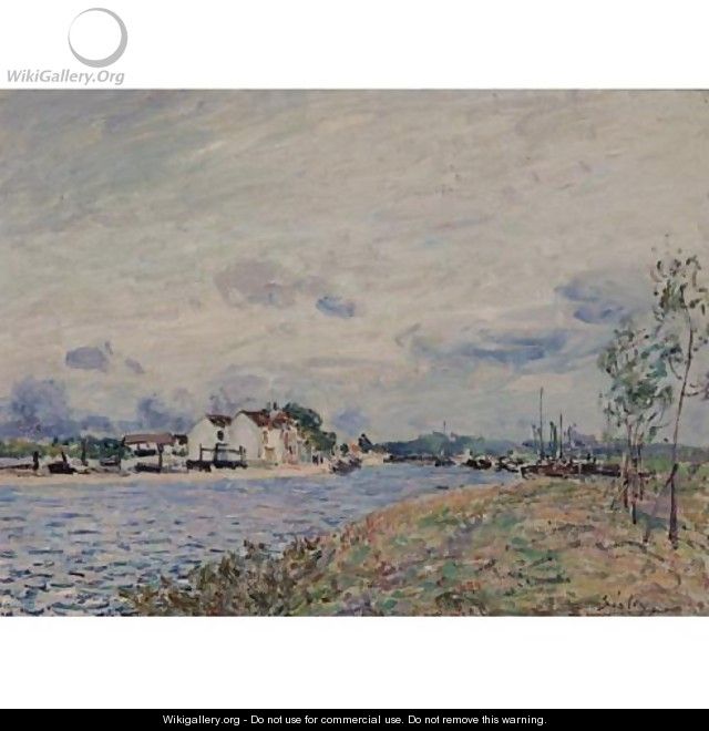 The Embankments of the Loing at Saint-Mammes - Alfred Sisley
