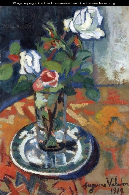 Roses in a Vase - Suzanne Valadon
