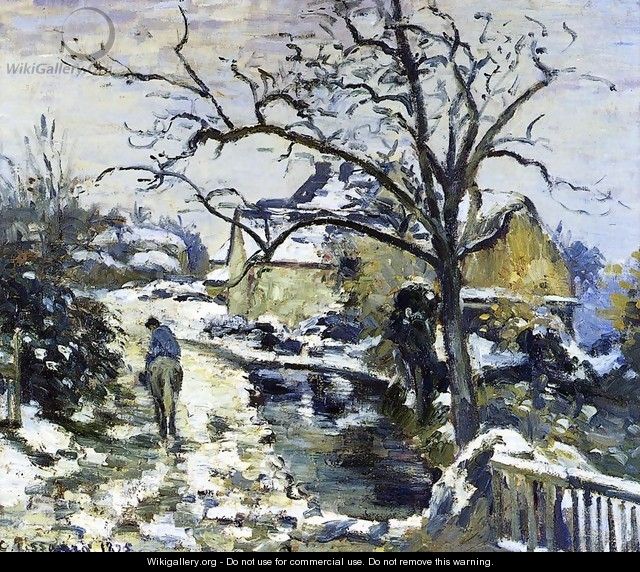 Winter at Montfoucault I - Camille Pissarro