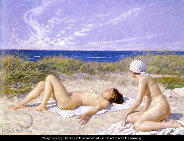 Sunbathing in the Dunes - Paul-Gustave Fischer