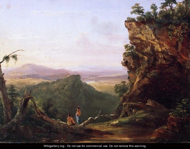 Indians Viewing Landscape - Thomas Cole