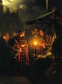 Market Place by Candlelight - Petrus Van Schendel