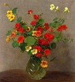 Nasturtiums - Ignace Henri Jean Fantin-Latour