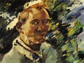 Small Self Portrait at the Walchensee - Lovis (Franz Heinrich Louis) Corinth