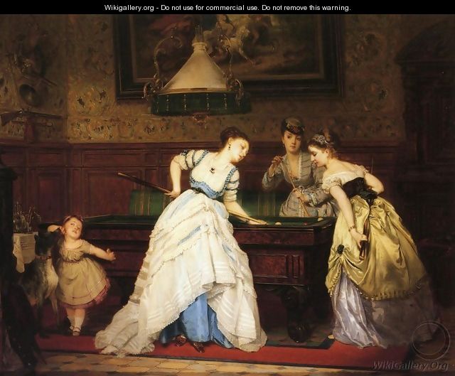 The Game of Billiards - Charles Edouard Boutibonne