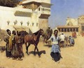 Horse Market, Persian Stables, Bombay - Edwin Lord Weeks
