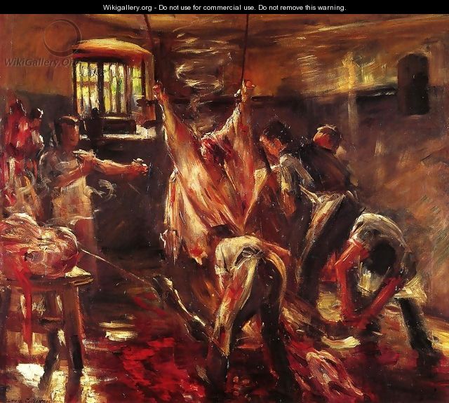 In the Slaughter House - Lovis (Franz Heinrich Louis) Corinth
