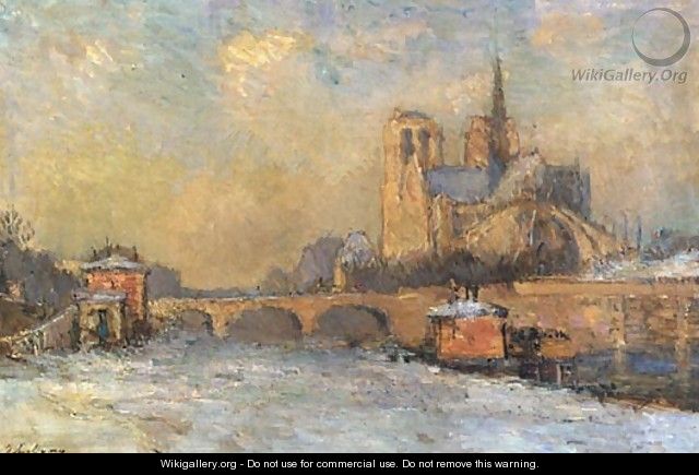 The Quay de La Tounelle and Notre Dame, Paris - Albert Lebourg