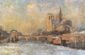 The Quay de La Tounelle and Notre Dame, Paris - Albert Lebourg