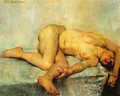 Reclining Female Nude - Lovis (Franz Heinrich Louis) Corinth
