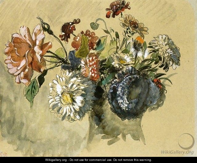 Bouquet of Flowers - Eugene Delacroix