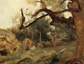 L'Arbre Tordu, Les Chenes du Mont Usey, Fontainebleau - Jean-Baptiste-Camille Corot