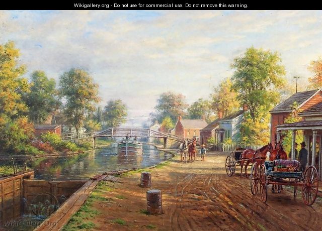 Scene along Delaware and Hudson Canal - Edward Lamson Henry