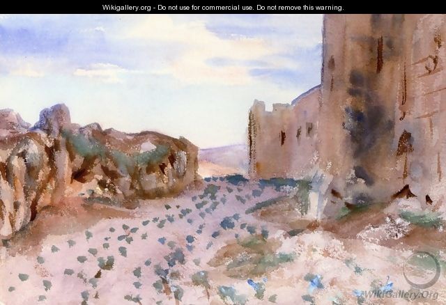 Fortress, Roads and Rocks - John Singer Sargent