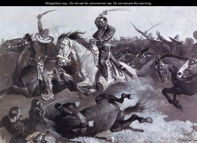 Down go Horses and Men - Frederic Remington