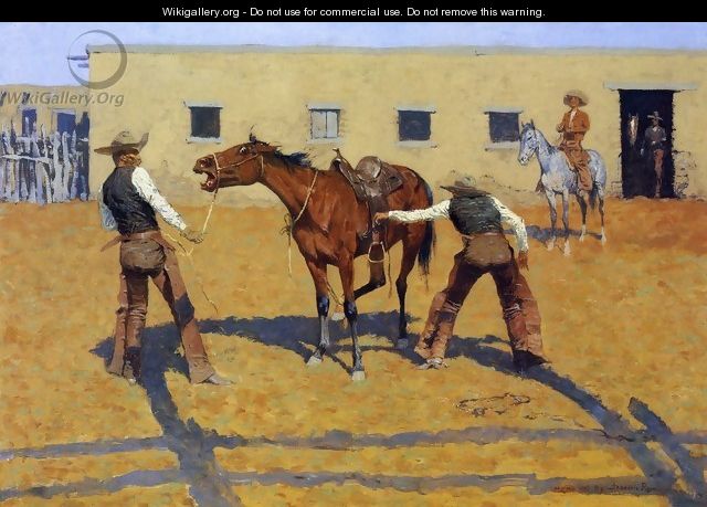 His First Lesson - Frederic Remington