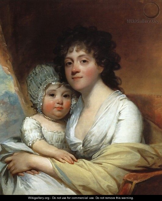 Elizabeth Corbin Griffin Gatliff and Her Daughter Elizabeth - Gilbert Stuart