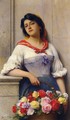 The Flower Girl - Eugene de Blaas