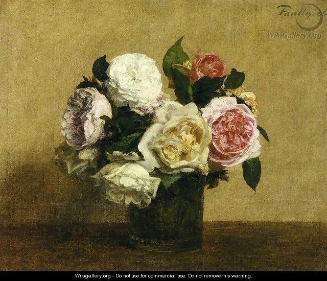 Roses 4 - Ignace Henri Jean Fantin-Latour