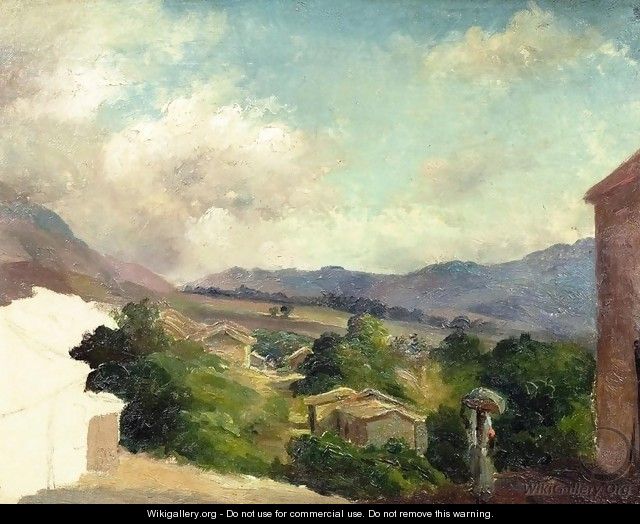Mountain Landscape at Saint Thomas, Antilles (unfinished) - Camille Pissarro