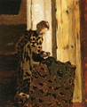 Woman Brushing a Garment - Edouard (Jean-Edouard) Vuillard