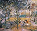 Farmyard at the Maison Rouge, Pontoise - Camille Pissarro