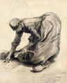 Peasant Woman Gleaning - Vincent Van Gogh