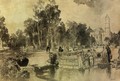 Women at the Fountain, Vera Cruz - Thomas Moran