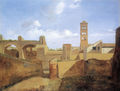 View of the Church of Santa Francesca Romana and the Basilica of Constatine - Francois-Marius Granet