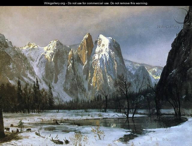 Cathedral Rocks, Yosemite Valley, California - Albert Bierstadt