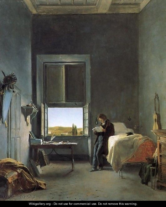 The Artist in His Room at the Villa Medici, Rome I - Léon Cogniet