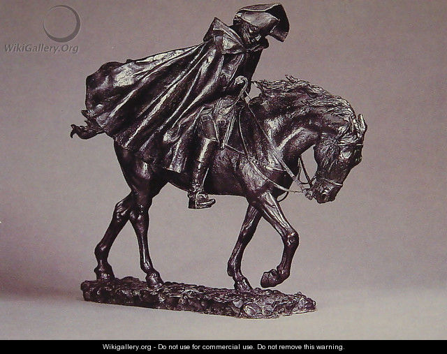 Marshal Ney on Horseback Fighting the Wind - Jean-Louis Ernest Meissonier