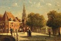 Figures on a Bridge in Alkmaar - Pieter Gerard Vertin