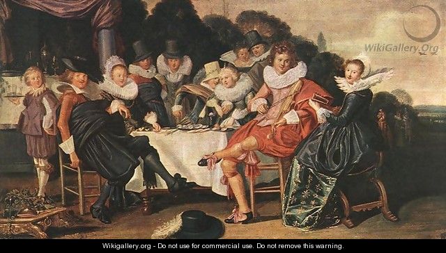 Amusing Party In The Open Air 1621 - Dirck Hals