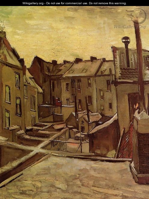 Backyards Of Old Houses In Antwerp In The Snow - Vincent Van Gogh