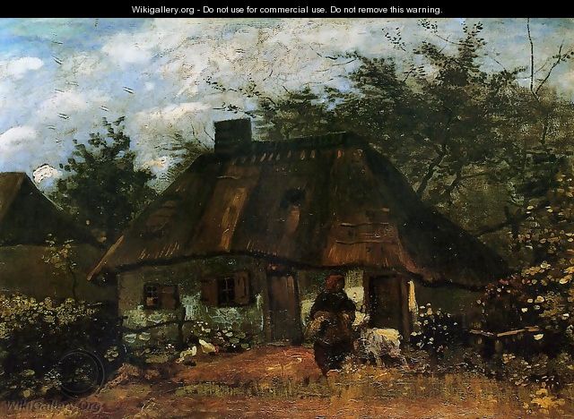Cottage And Woman With Goat - Vincent Van Gogh