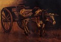 Cart With Red And White Ox - Vincent Van Gogh