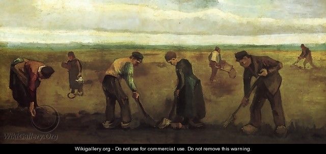 Farmers Planting Potatoes - Vincent Van Gogh