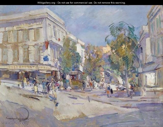 Street Scene in Monte Carlo - Konstantin Alexeievitch Korovin