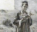 Young Boy with a Fennec (Jeune garcon au fennec) - Alphonse Etienne Dinet