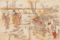 Peasants by a Stream - Katsushika Hokusai