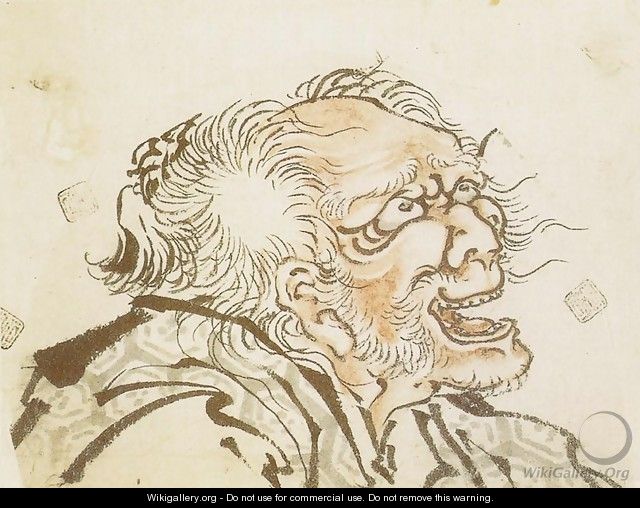 Head of an Old Man - Katsushika Hokusai