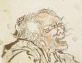 Head of an Old Man - Katsushika Hokusai