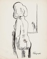 Nude with a Flower - Jerzy Faczynski