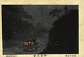 Fireflies at Ocha-no-mizu (Ocha-no-mizu hotaru) - Kobayashi Kiyochika