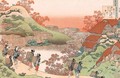 Women Returning Home at Sunset (Sarumaru Dayu) - Katsushika Hokusai