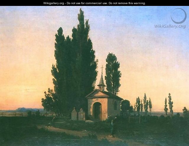 Landscape with a Chapel - Wladyslaw Aleksander Malecki