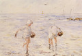 Gathering Shells at the Beach - Robert Gemmell Hutchison